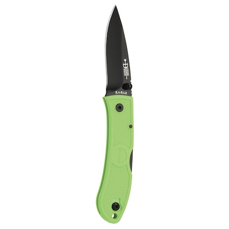 Ka-Bar Knives 2024 Ka-Bar Mini Dozier Folder-Zombie Green, Black Pocket Clip KAB-4072ZG